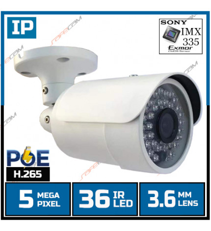 SAFECAM IC-7899POE 5 MP 36 LED 3.6 MM LENS SONY IMX335 SENSOR METAL KASA H.265 IP KAMERA