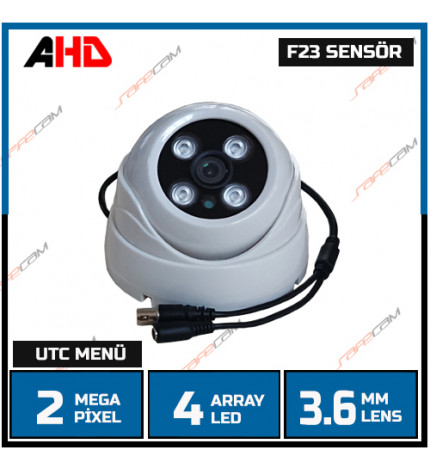 Safecam pm 9219 2 mp 4 array led 3-6 mm lens ahd dome kamera 